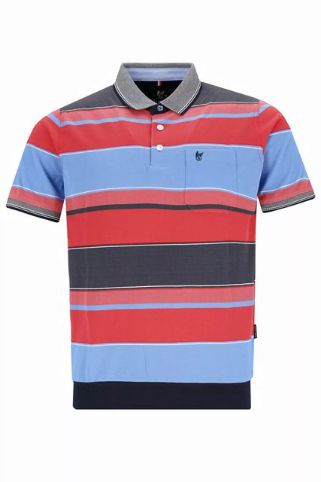 Hajo Poloshirt H Poloshirt Stay Fresh BundFeinpique Streifen lava günstig online kaufen