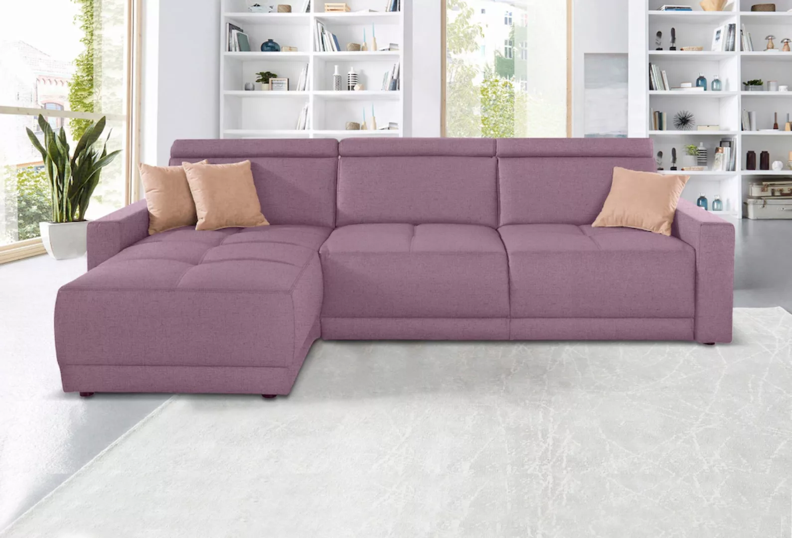 DOMO collection Ecksofa "Ava L-Form", mit Recamiere, Federkern wahlweise mi günstig online kaufen