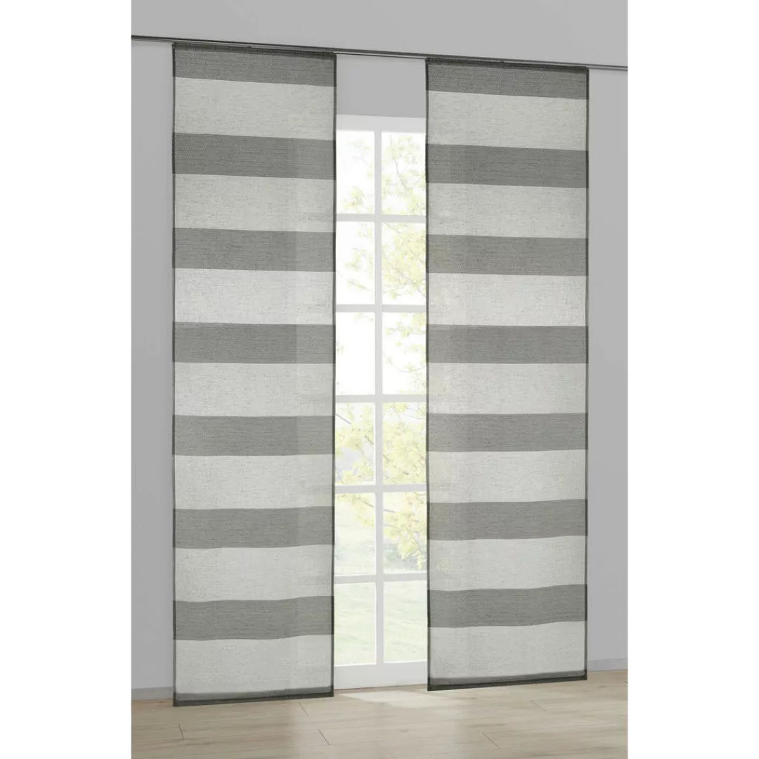 Schiebevorhang Andrea grau B/L: ca. 60x245 cm günstig online kaufen