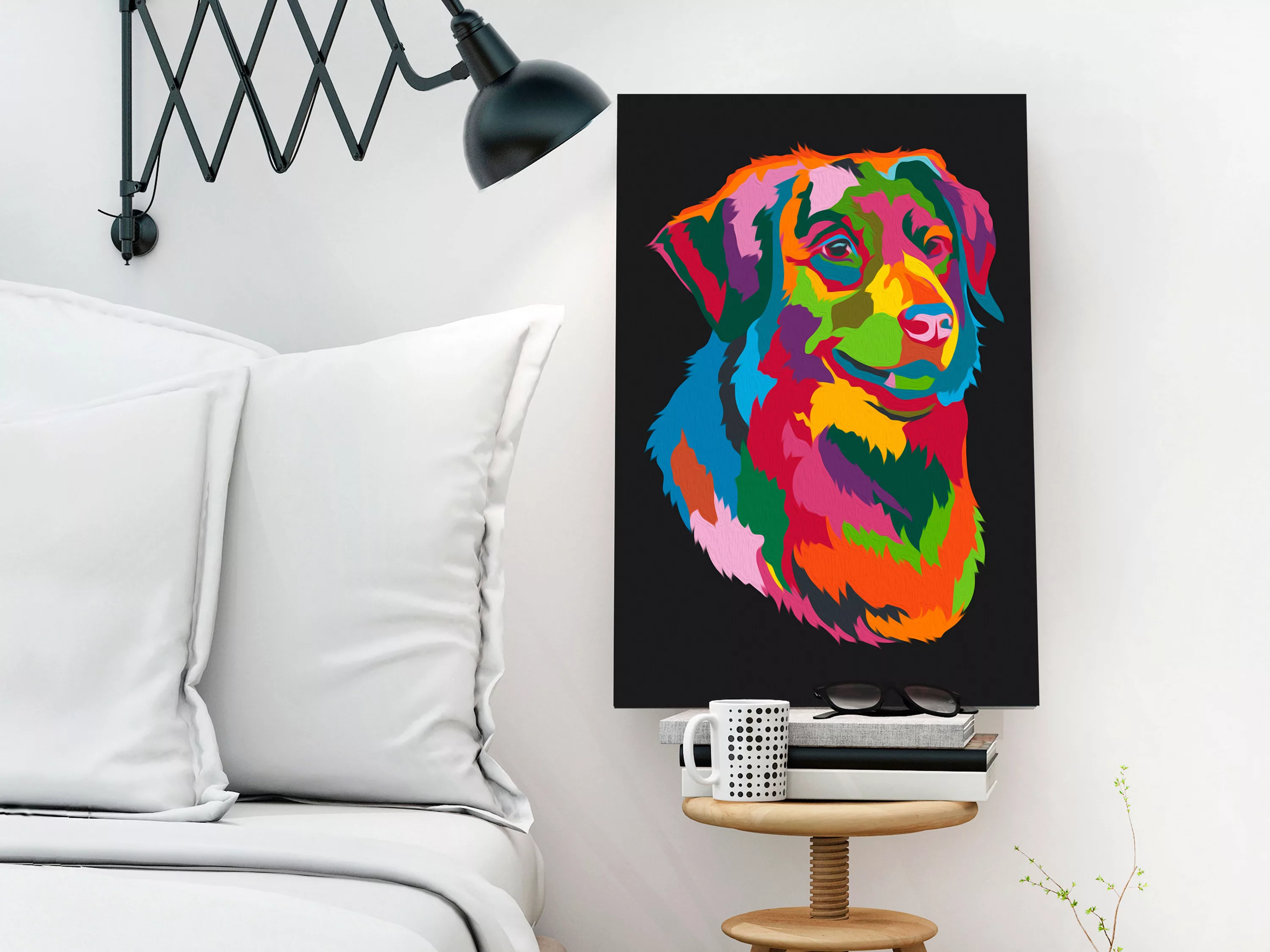 Malen Nach Zahlen - Colourful Dog günstig online kaufen