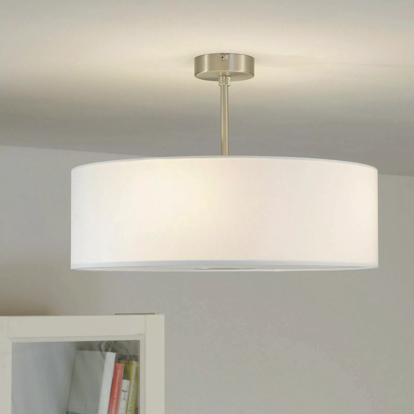 Quitani Deckenlampe Gala, Ø 50 cm, Chintz weiß günstig online kaufen