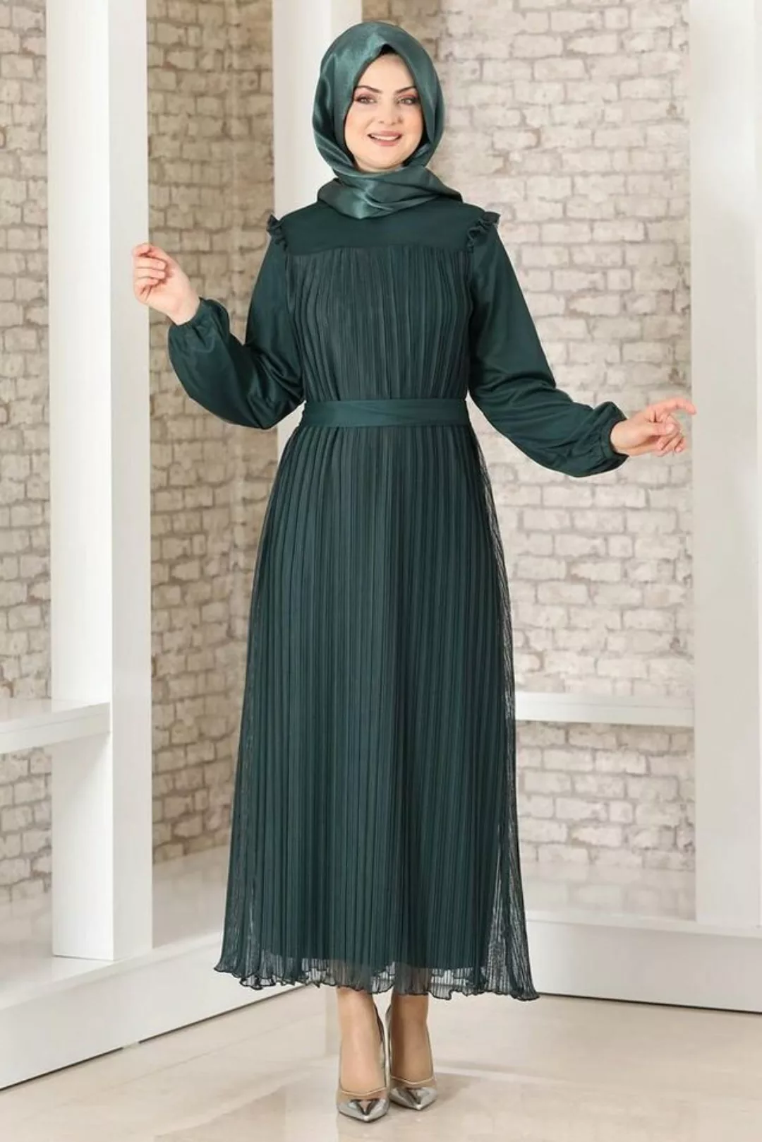 Modavitrini Abendkleid Damen Kleid langärmliges Maxikleid Abiye Abaya Hijab günstig online kaufen