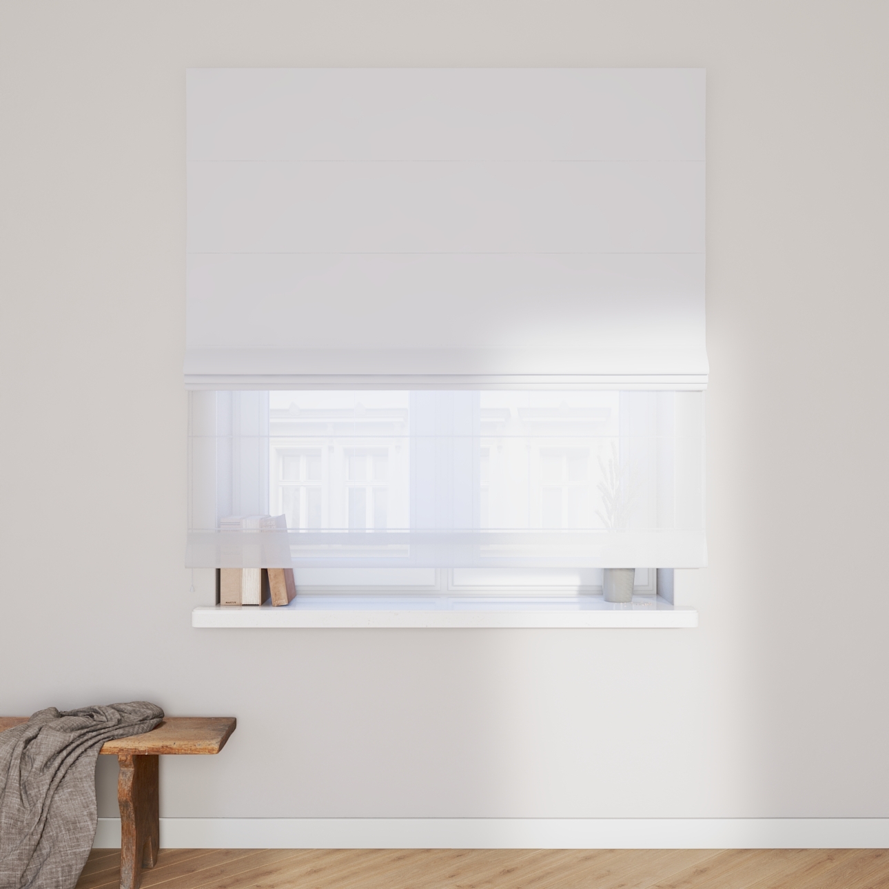 Dekoria Doppelraffrollo Duo, grau-weiss, 160 x 170 cm günstig online kaufen