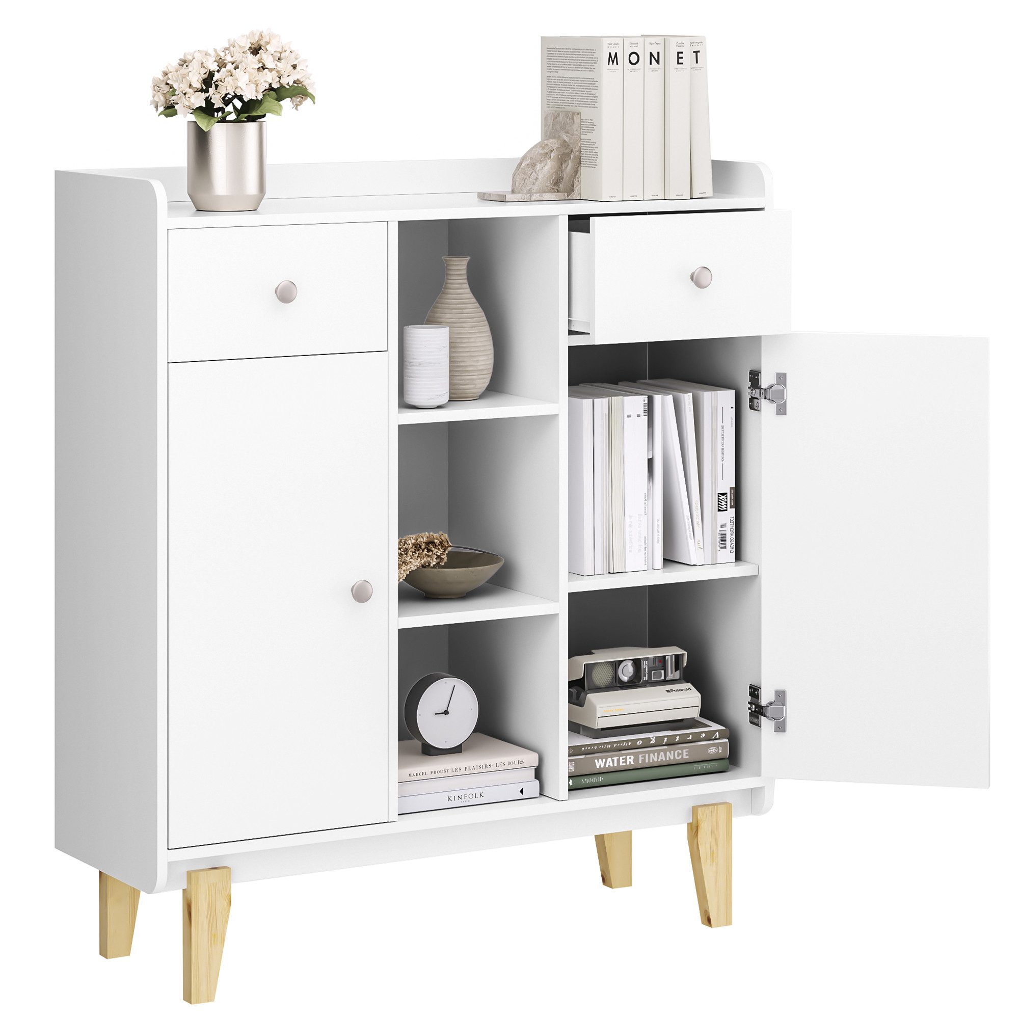 Homfa Sideboard Kommode Bücherschrank Wohnzimmerschrank, mit günstig online kaufen