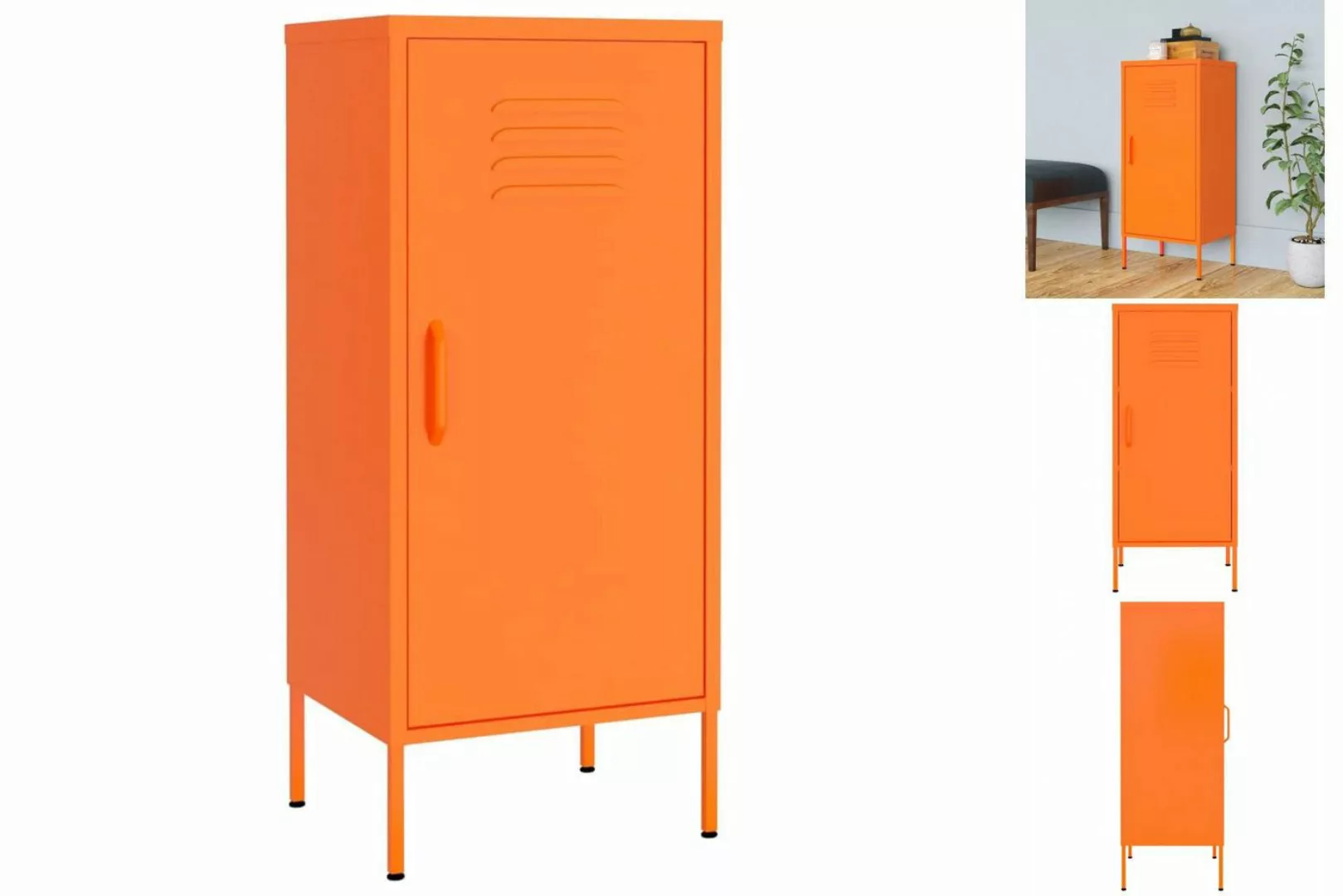 vidaXL Aktenschrank Lagerschrank Orange 42,5x35x101,5 cm Stahl günstig online kaufen