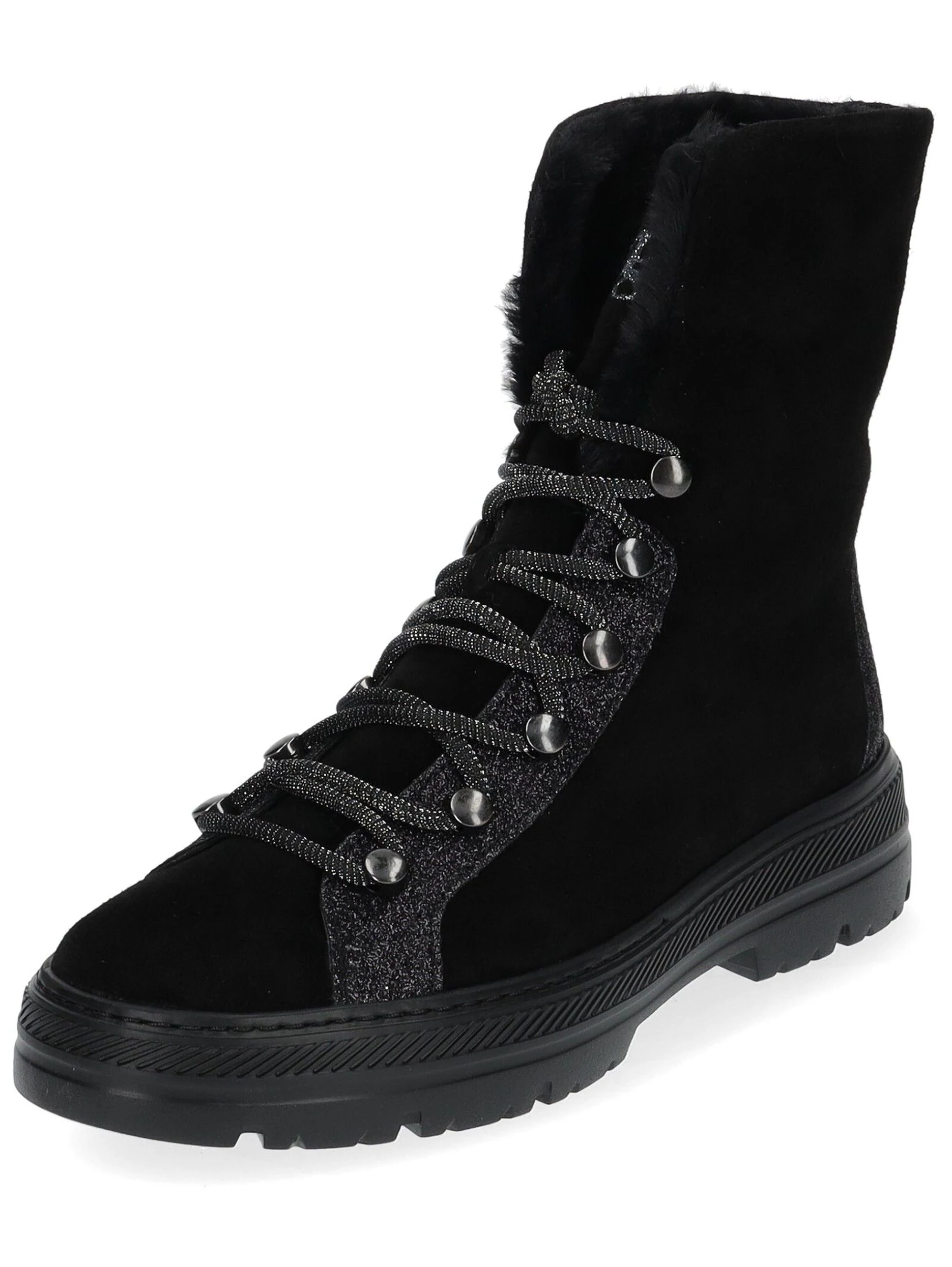 Paul Green Schnürstiefelette "Paul Green Stiefelette Veloursleder" günstig online kaufen