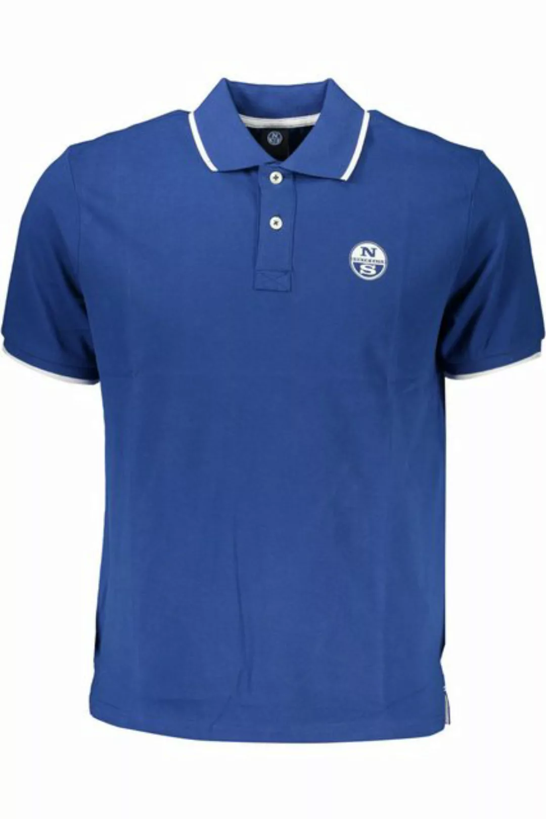 North Sails Poloshirt Kurzes Herren-Poloshirt in Blau mit Kontrastdetails günstig online kaufen