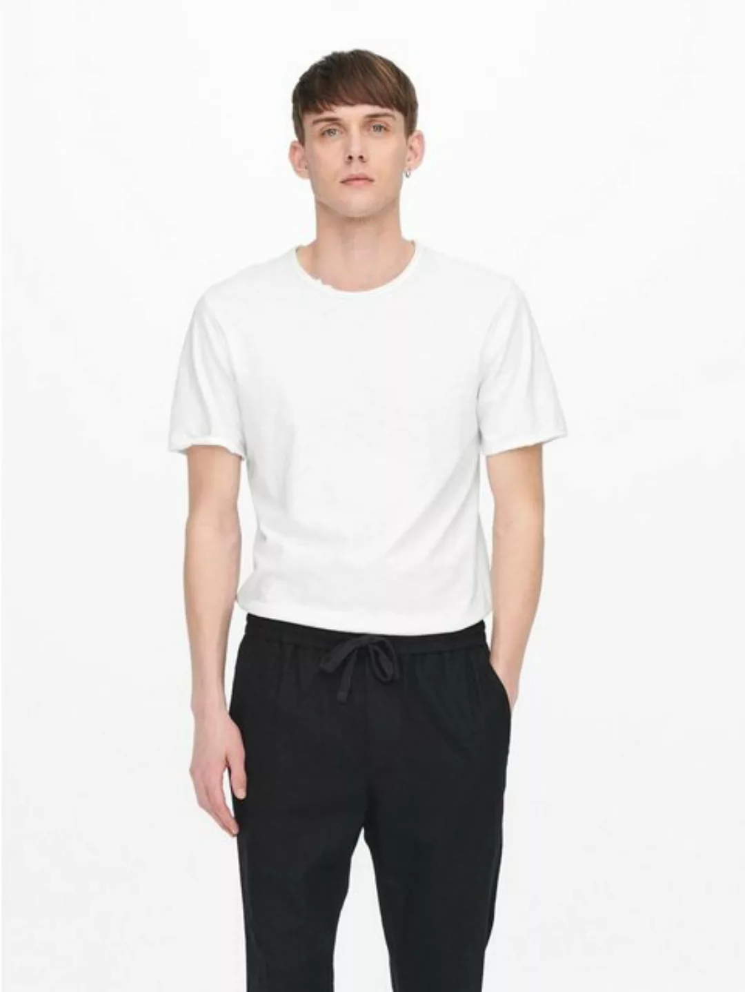 Only & Sons Herren Rundhals T-Shirt ONSBENNE LONGY - Regular Fit günstig online kaufen