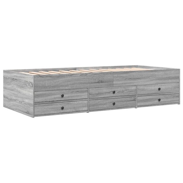 vidaXL Bett Tagesbett mit Schubladen Grau Sonoma 90x200 cm Holzwerkstoff günstig online kaufen