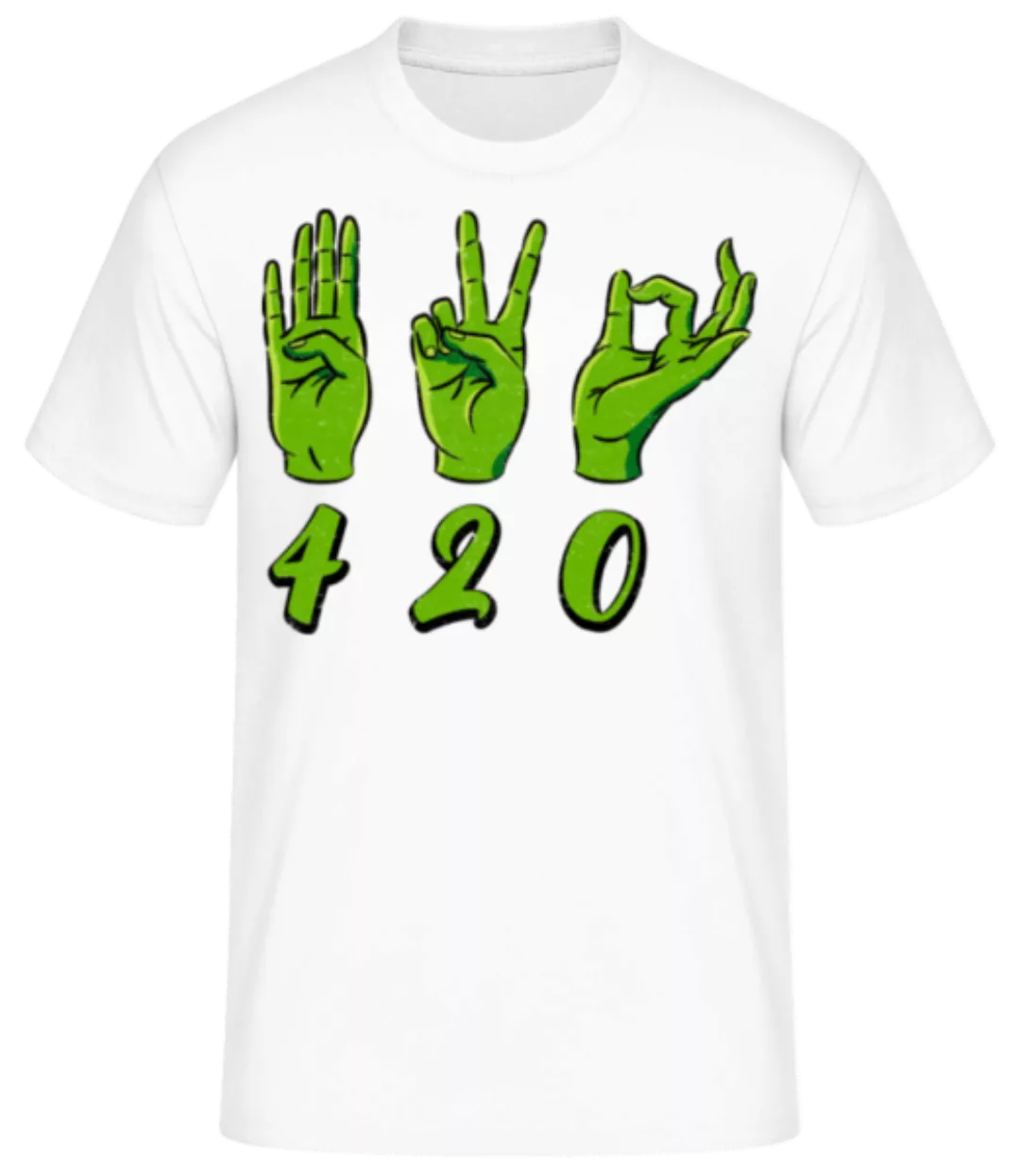 420 Handzeichen · Männer Basic T-Shirt günstig online kaufen