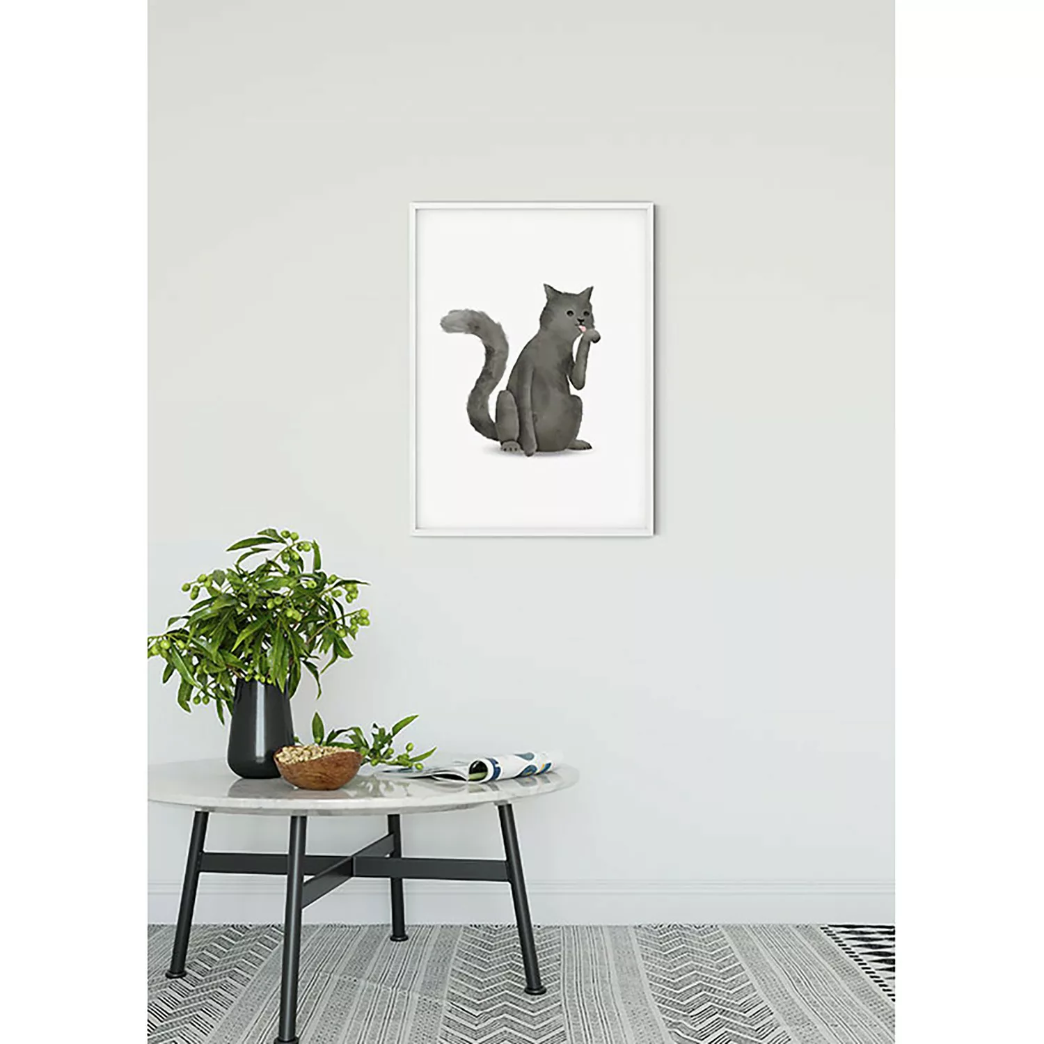KOMAR Wandbild - Cute Animal Cat - Größe: 50 x 70 cm mehrfarbig Gr. one siz günstig online kaufen