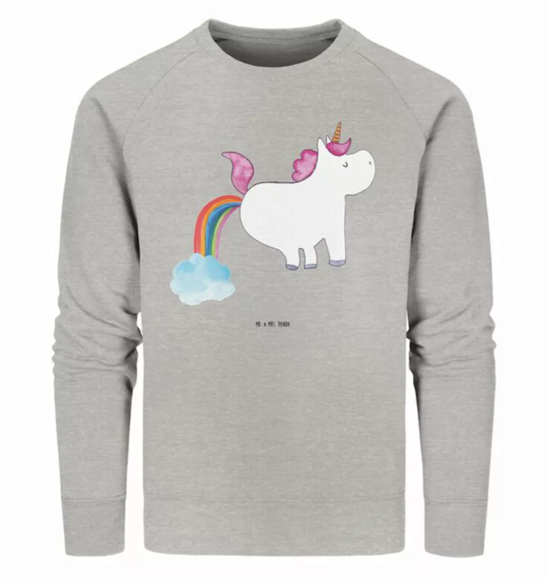 Mr. & Mrs. Panda Longpullover Größe XL Einhorn Pupsen - Heather Grey - Gesc günstig online kaufen