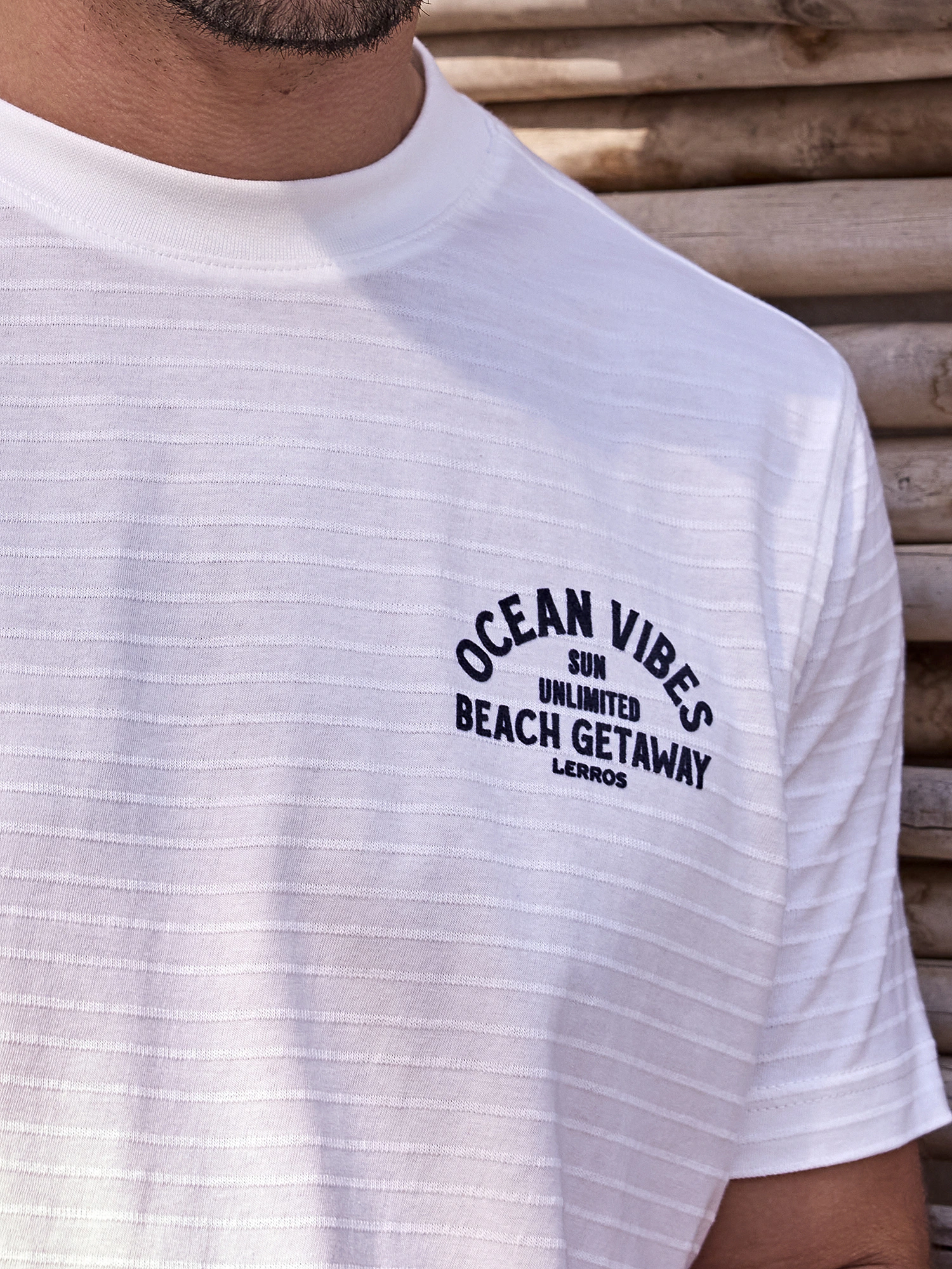 LERROS T-Shirt "LERROS Gestreiftes T-Shirt mit Front und Backprint" günstig online kaufen