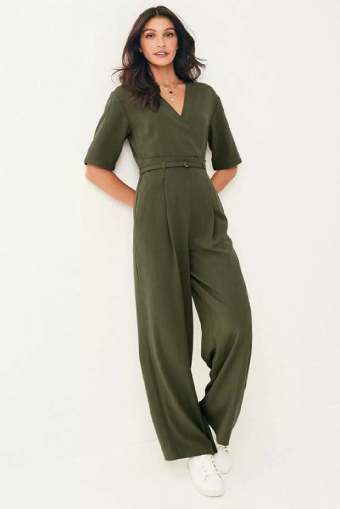 Next Jumpsuit Overall mit weitem Bein und Gürtel (1-tlg) günstig online kaufen