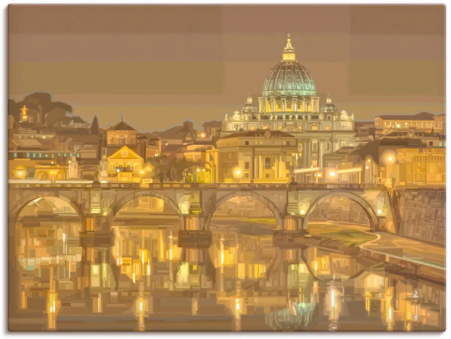 Artland Leinwandbild "Rom Petersdom", Italien, (1 St.), auf Keilrahmen gesp günstig online kaufen