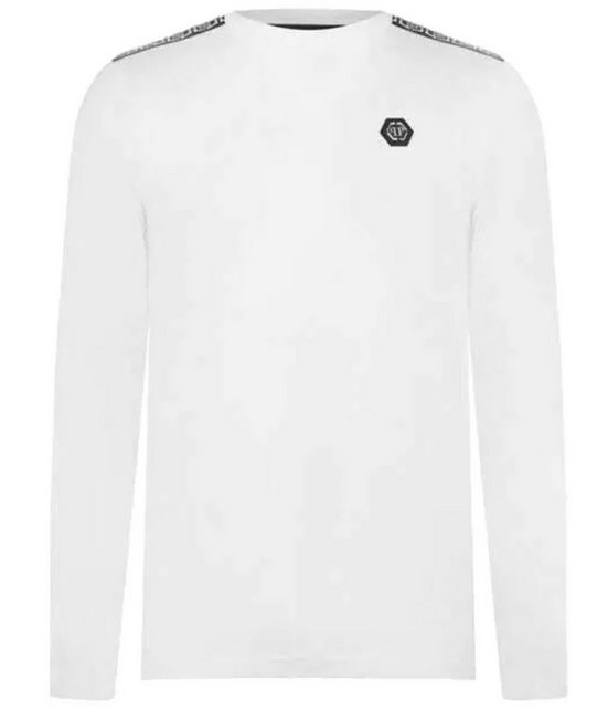 PHILIPP PLEIN Longsleeve Tape Logo Streifen Shirt günstig online kaufen