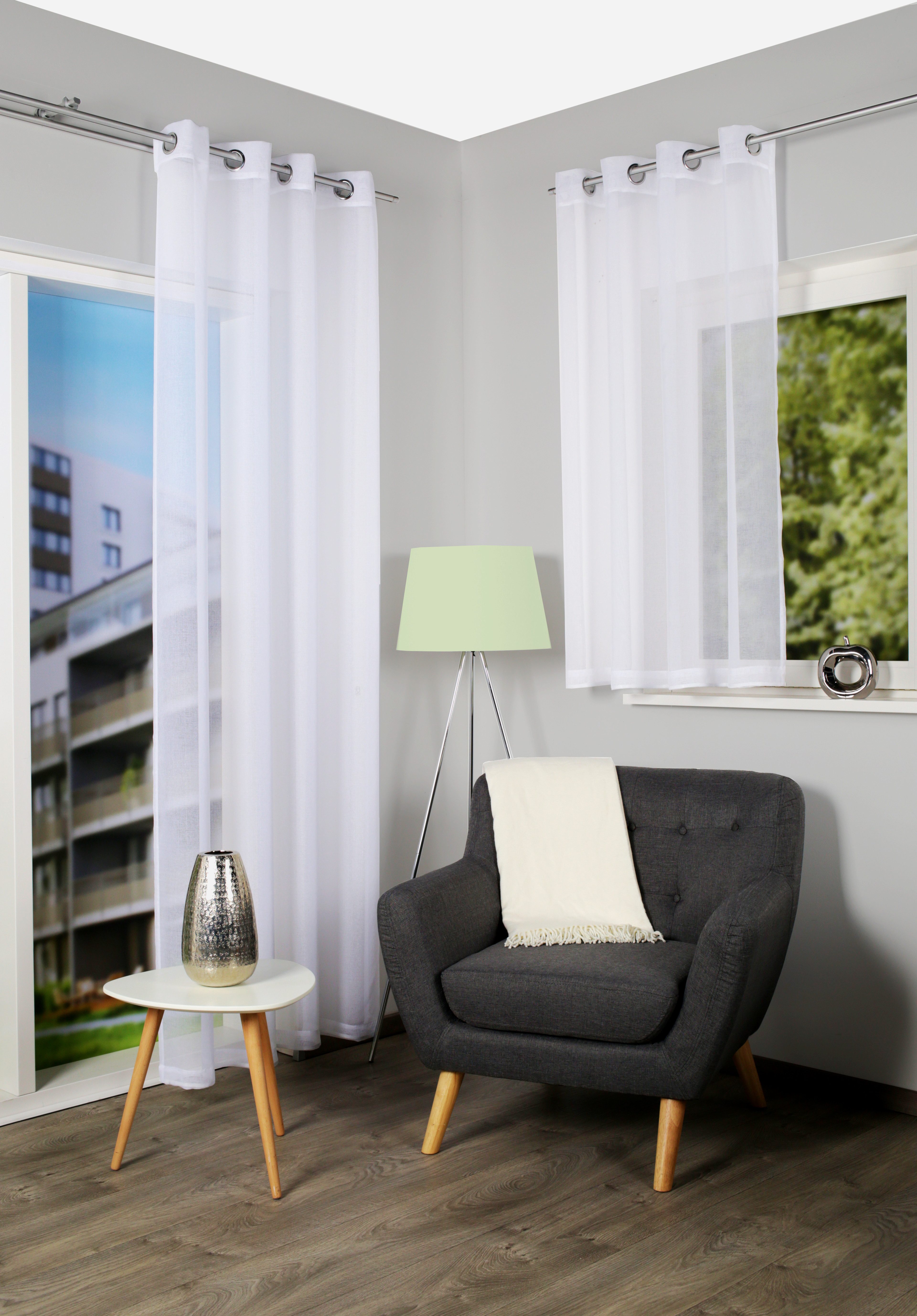 Home Basics Vorhang DOLLY, Ösen (2 günstig online kaufen