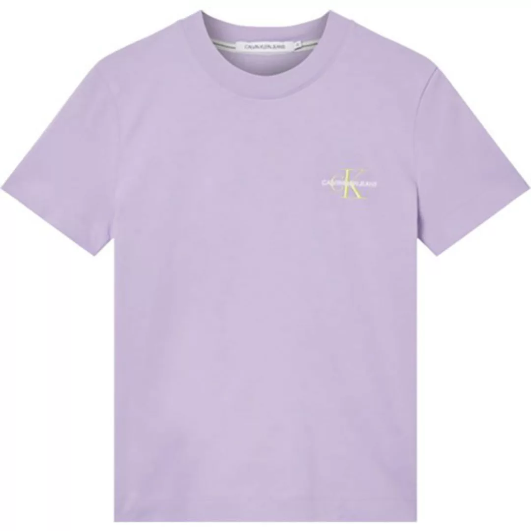 Calvin Klein Jeans Monogram Logo Kurzärmeliges T-shirt S Palma Lilac günstig online kaufen