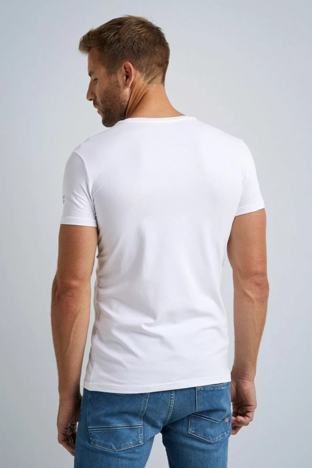 PME Legend Basic T-Shirt 2er Pack O-Ausschnitt Weiß - Größe M günstig online kaufen