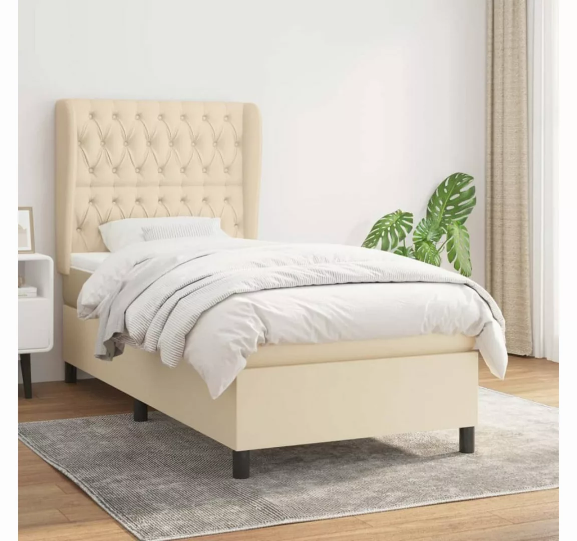 vidaXL Boxspringbett Bett Boxspringbett mit Matratze & Topper Stoff verschi günstig online kaufen