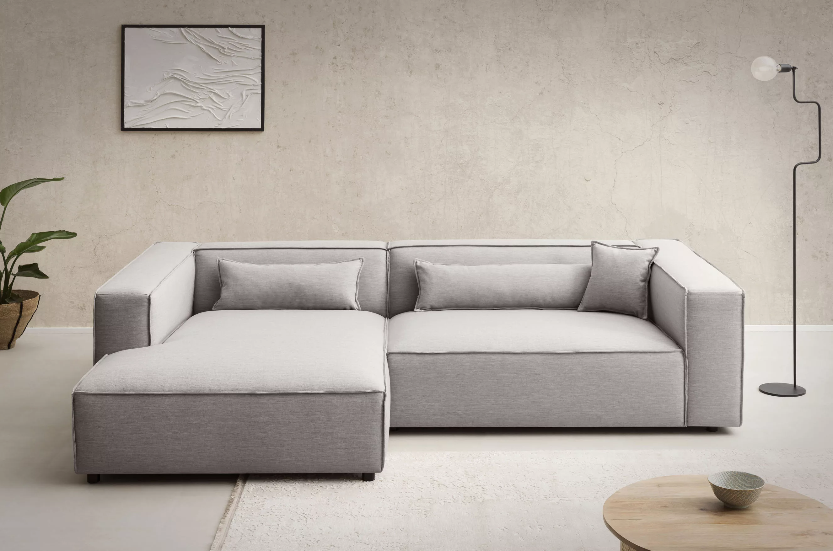 LeGer Home by Lena Gercke Ecksofa PIARA XXL, Big-Sofa in Cord oder Leinenop günstig online kaufen