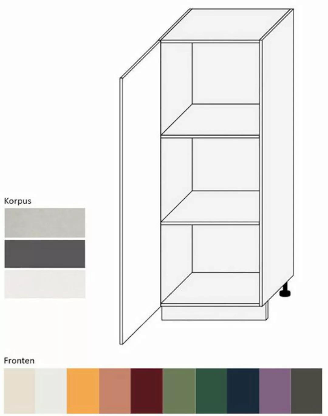 Feldmann-Wohnen Hochschrank Tivoli (Tivoli, 1-St) 60cm Front- und Korpusfar günstig online kaufen