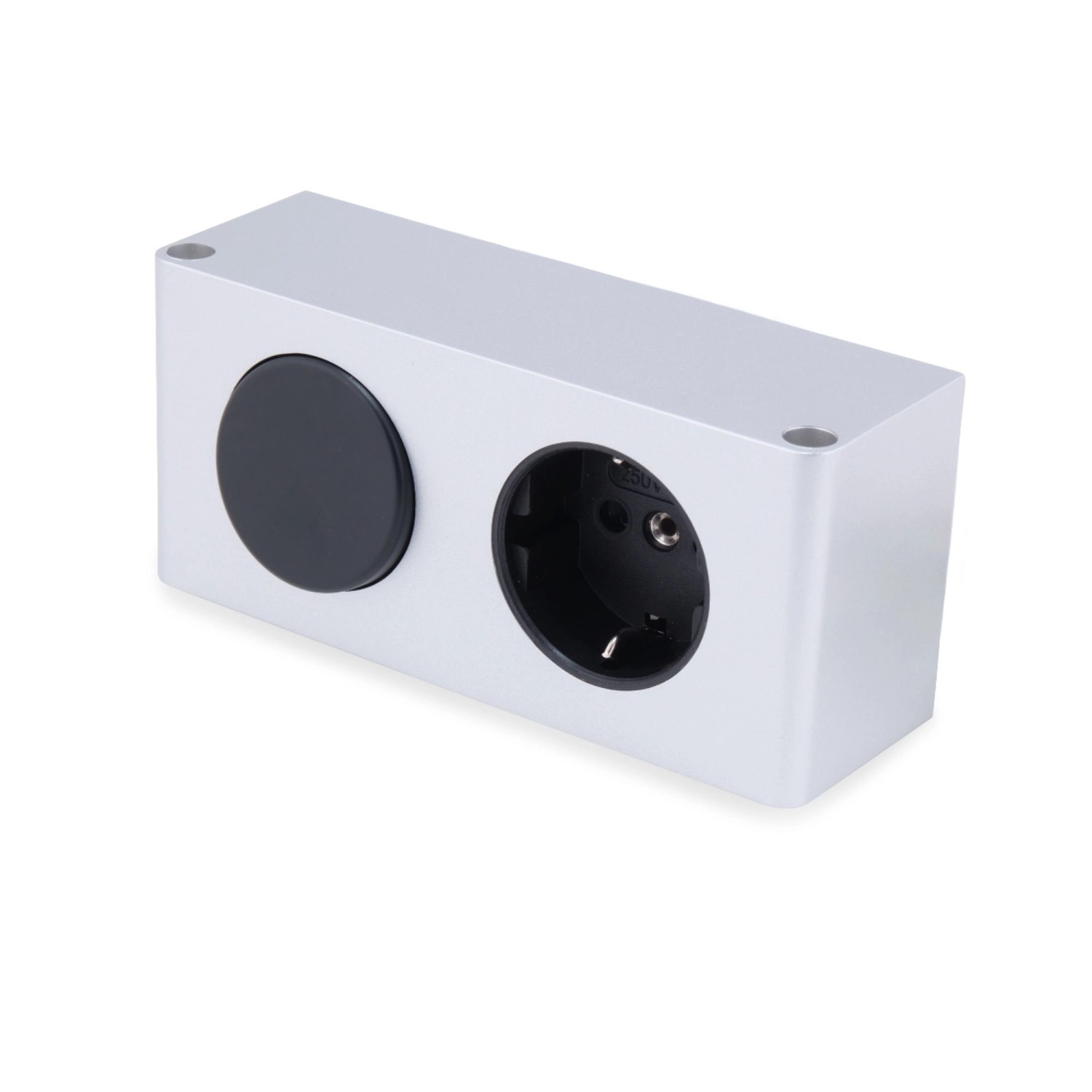kalb 12W LED Netzteil 12VDC Für Möbel Mit 230V Steckdose & Schalter Silberg günstig online kaufen