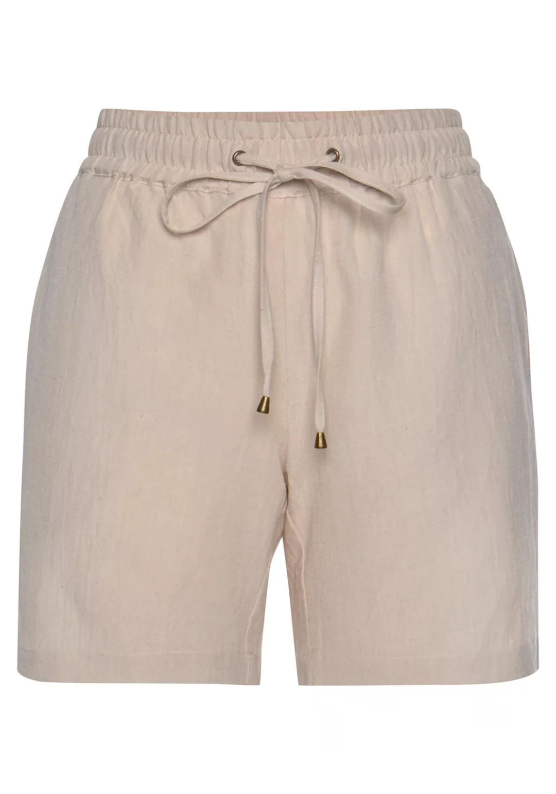 LASCANA Shorts aus Leinenmix mit Taschen, Leinenhose, kurze Hose günstig online kaufen