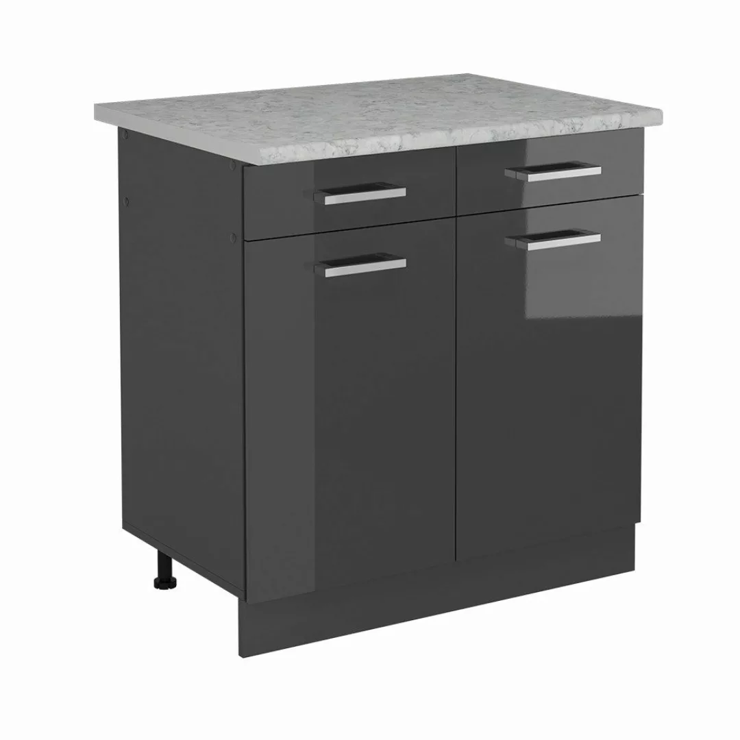 Vicco Unterschrank R-Line, Anthrazit Hochglanz/Anthrazit, 80 günstig online kaufen