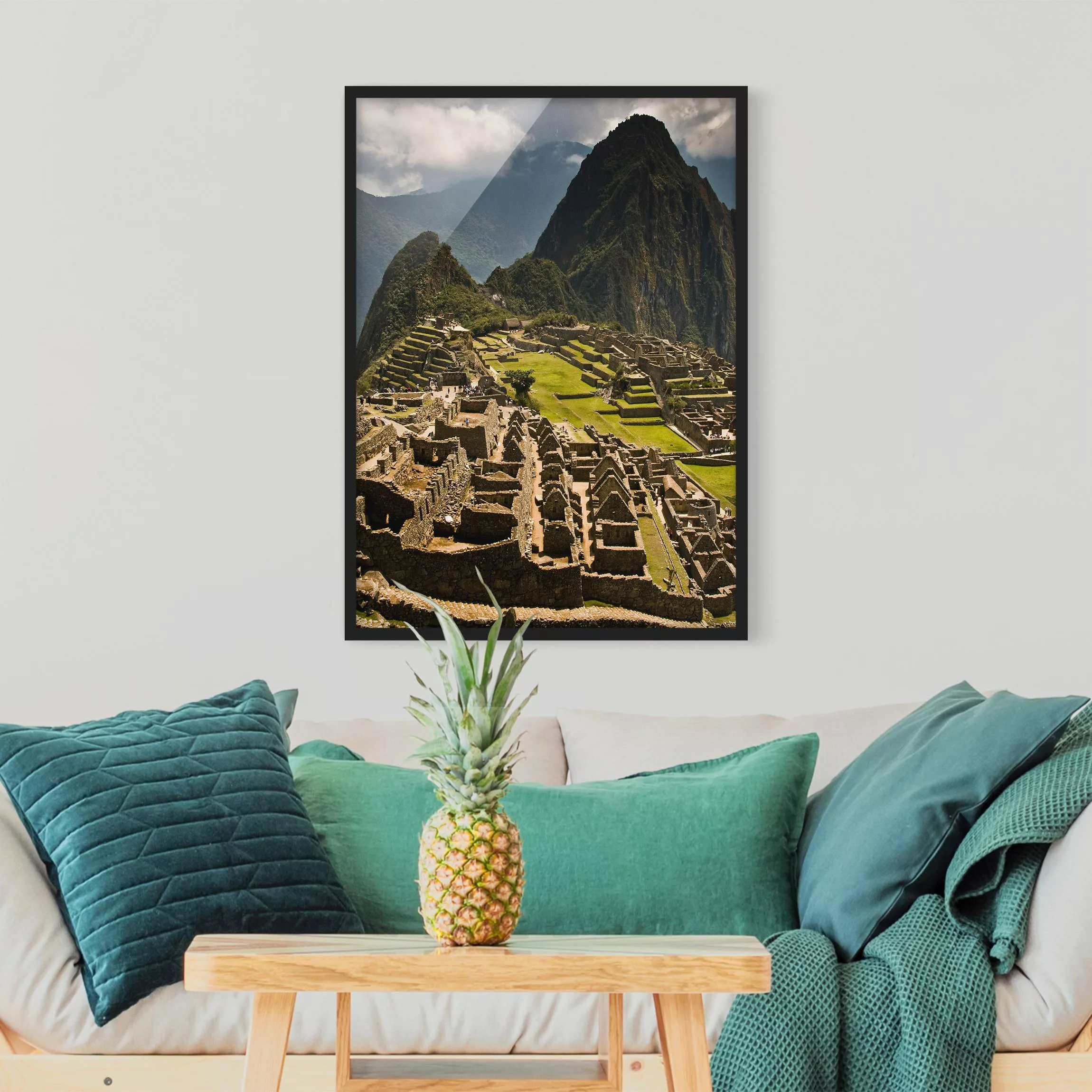 Bild mit Rahmen Natur & Landschaft - Hochformat Machu Picchu günstig online kaufen