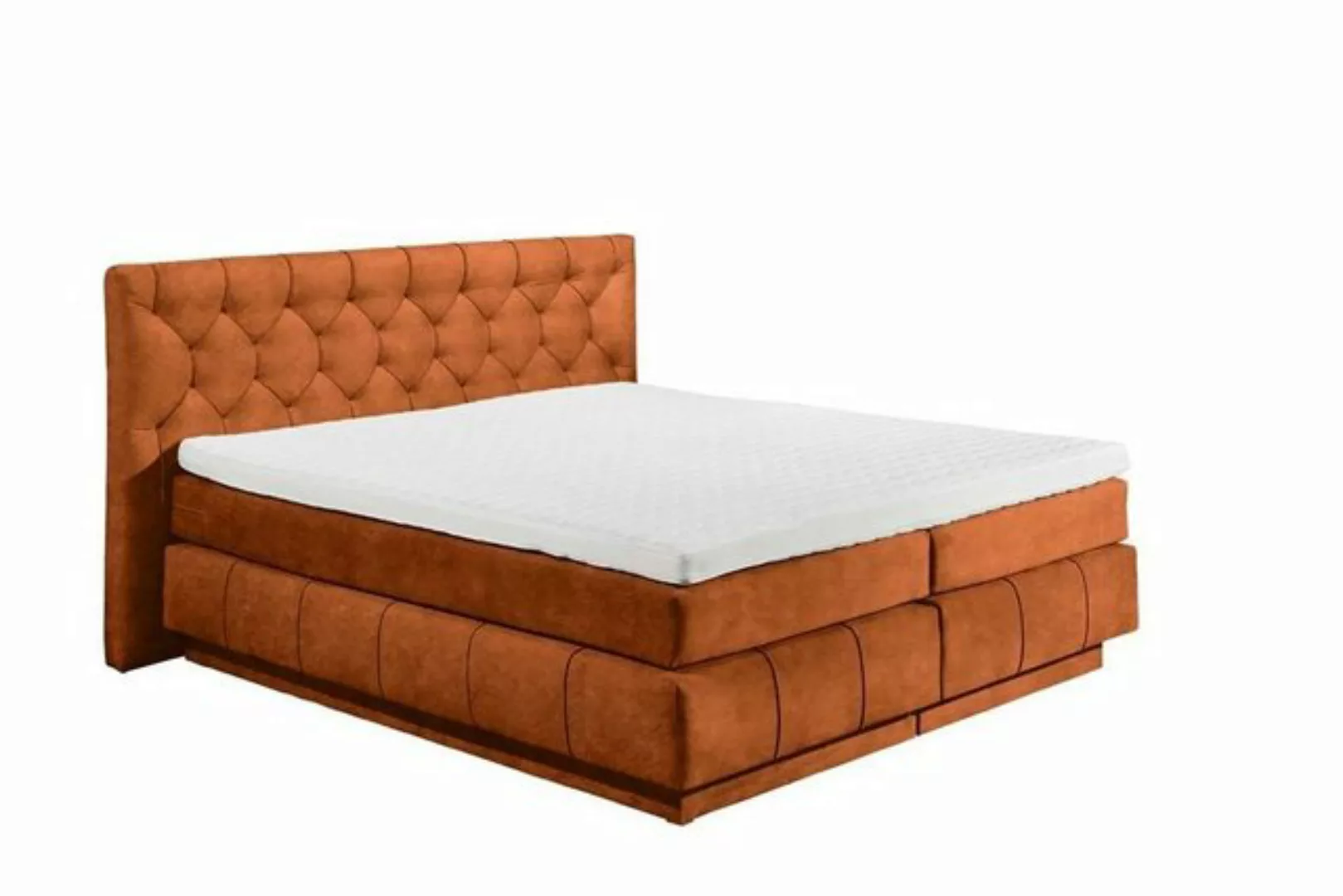 ED EXCITING DESIGN Boxspringliege (180 x 200 cm, Florenz), Orange günstig online kaufen