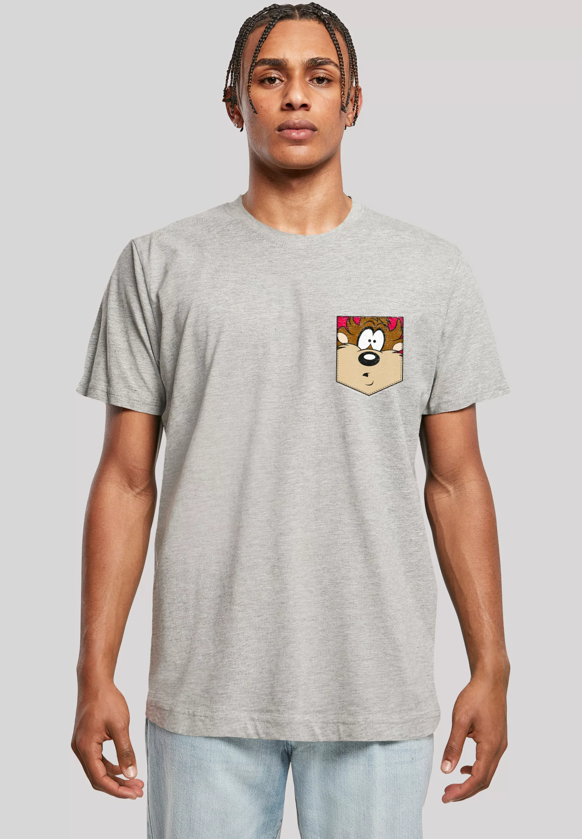 F4NT4STIC T-Shirt "Looney Tunes Tasmanian Devil Face Faux Pocket", Print günstig online kaufen