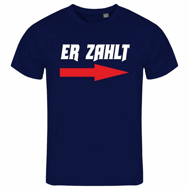 deinshirt Print-Shirt Herren T-Shirt Er zahlt Funshirt mit Motiv günstig online kaufen