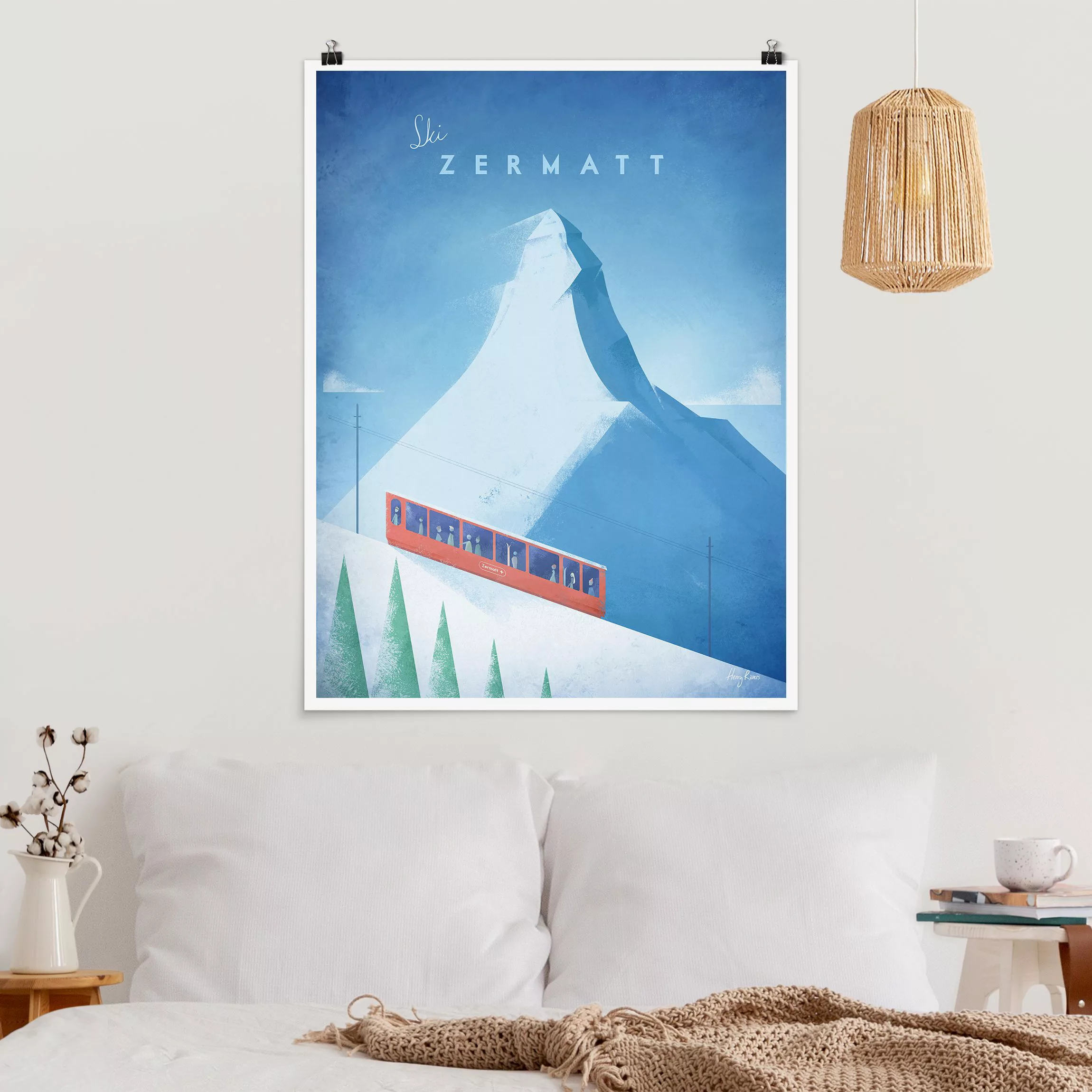 Poster Natur & Landschaft - Hochformat Reiseposter - Zermatt günstig online kaufen