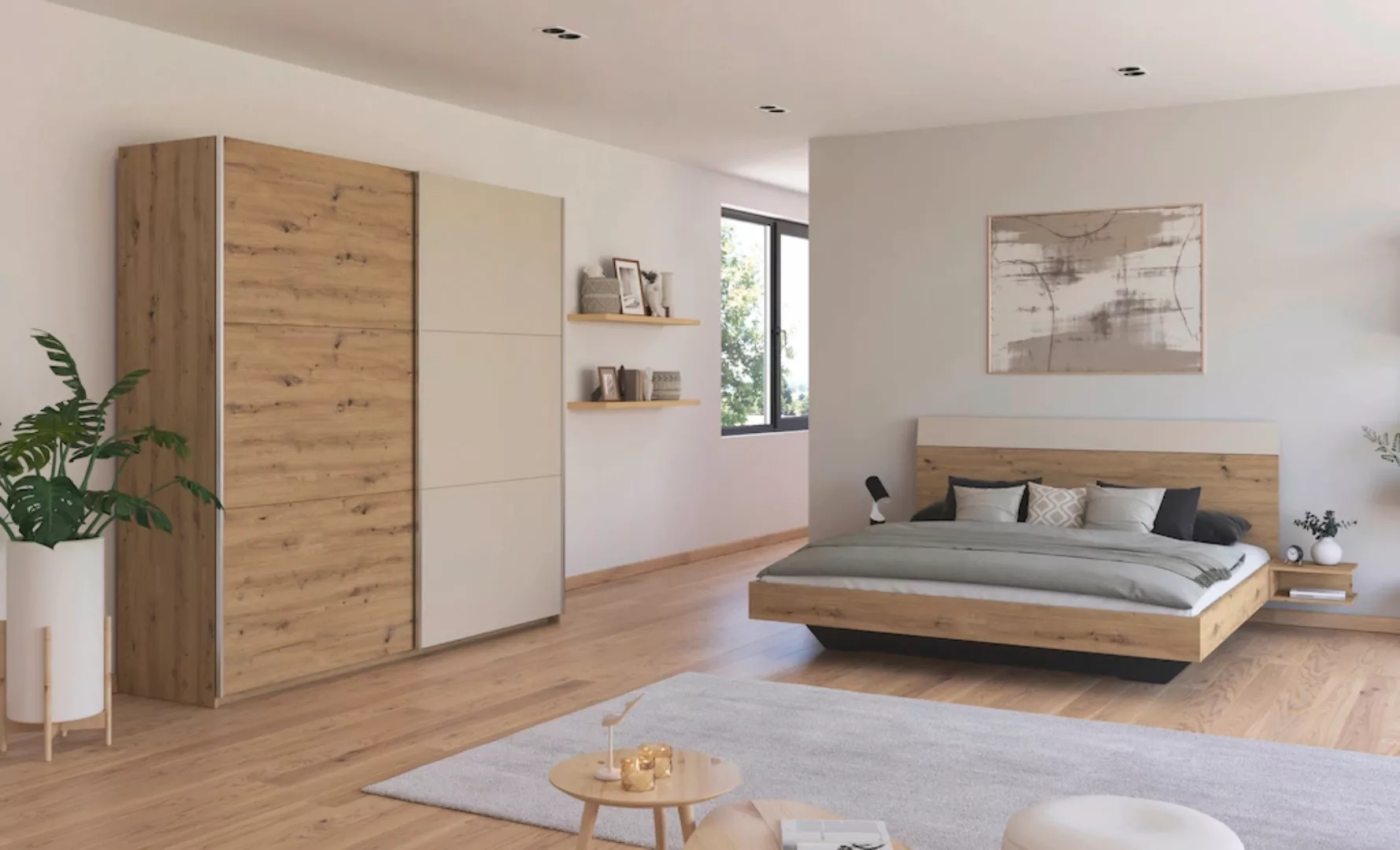 rauch Schlafzimmer-Set "Monza", mit Schwebetürenschrank Breite 218 cm, Bett günstig online kaufen