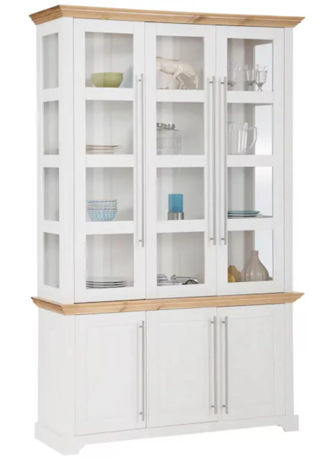 Home affaire Vitrine "Meliss", aus massiver Kiefer, FSC Breite 132 cm günstig online kaufen