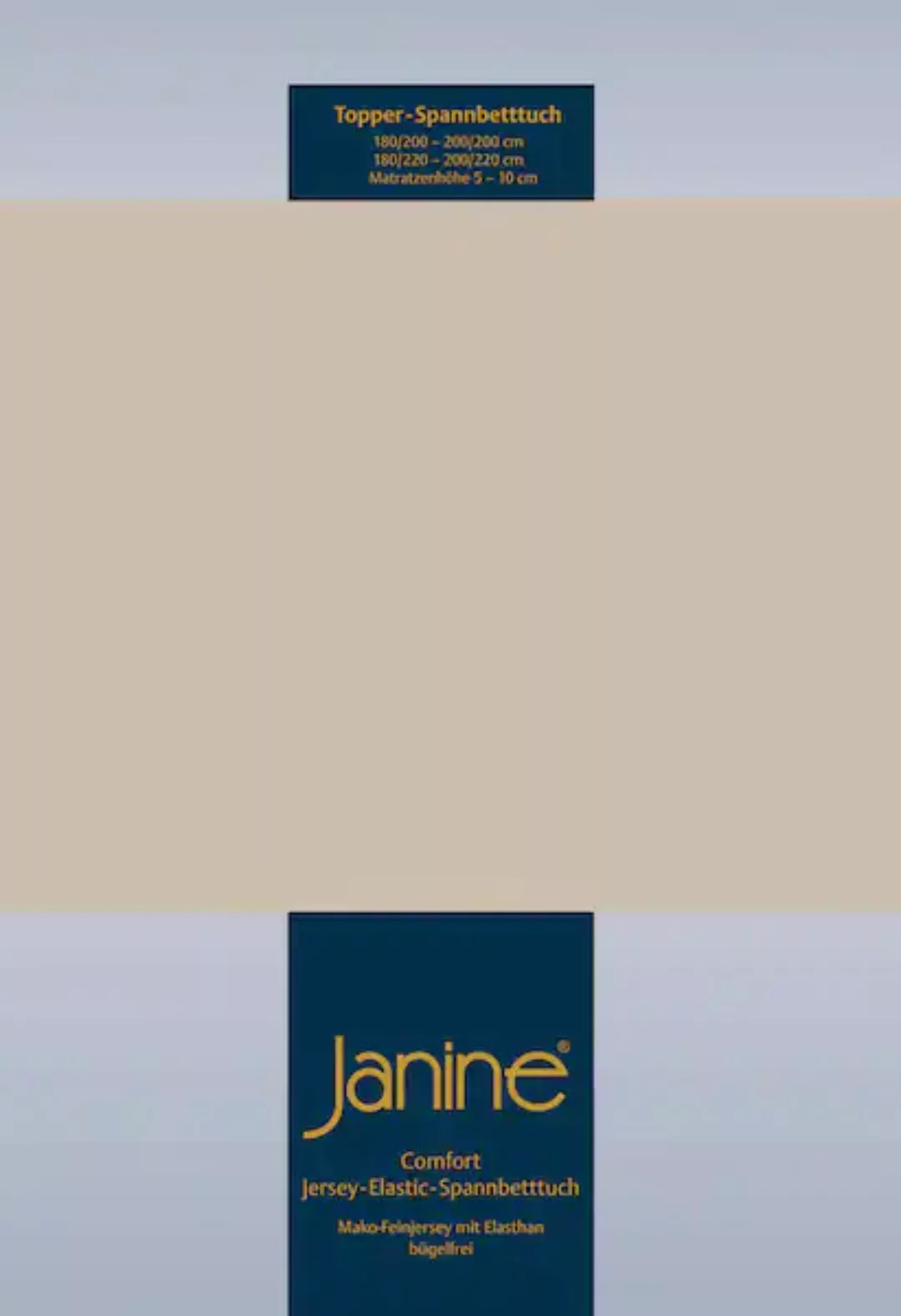 Janine Janine Topper-Spannbetttuch 5001 (für Box-Spring Betten) perlblau (3 günstig online kaufen