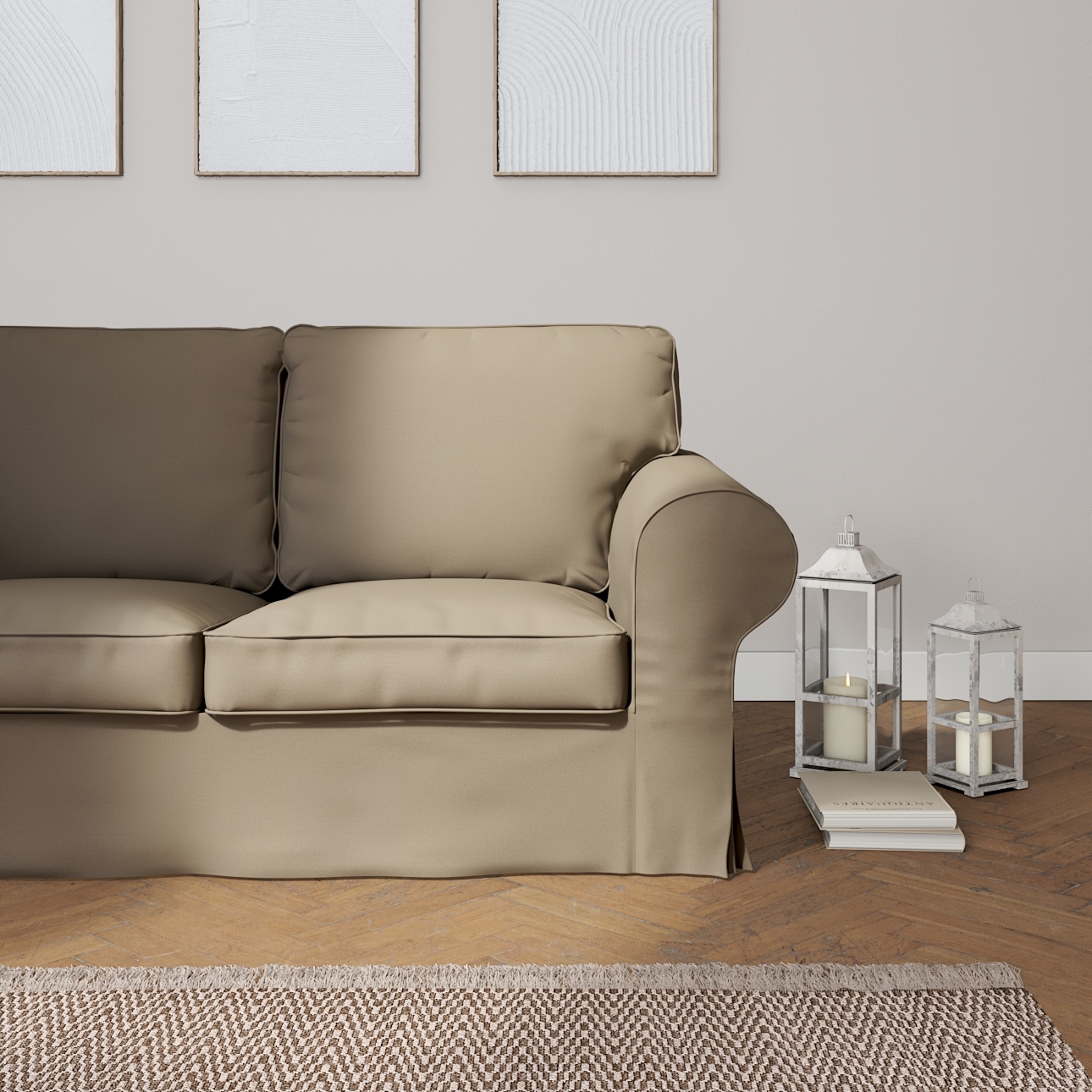 Bezug für Ektorp 2-Sitzer Schlafsofa ALTES Modell, mokka, Sofabezug Ektorp günstig online kaufen