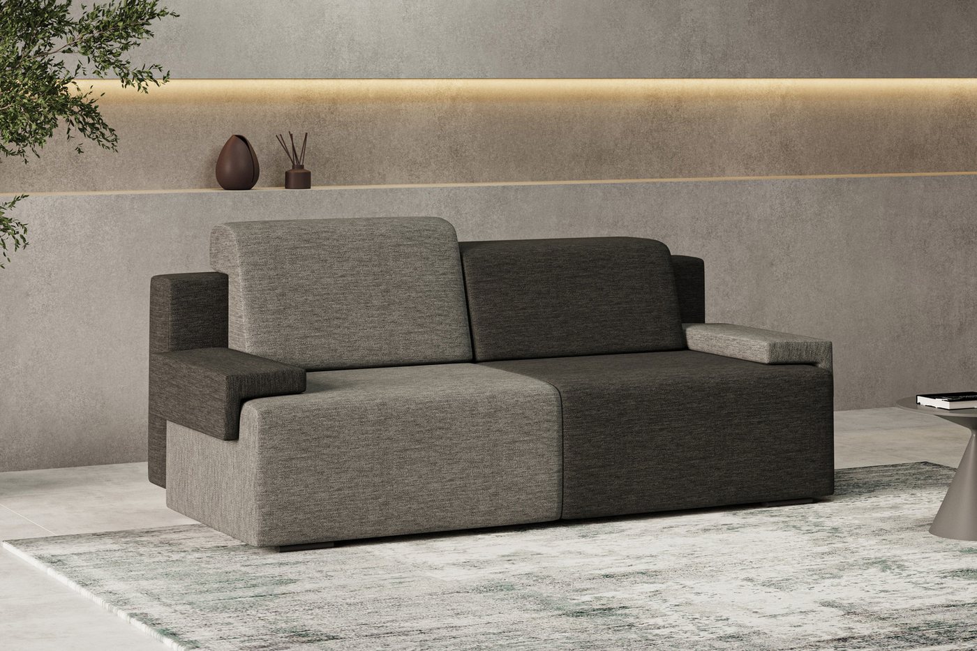 MOEBLO Schlafsofa HOOK, Modernes Design mit Schlaffunktion und Bettkasten, günstig online kaufen