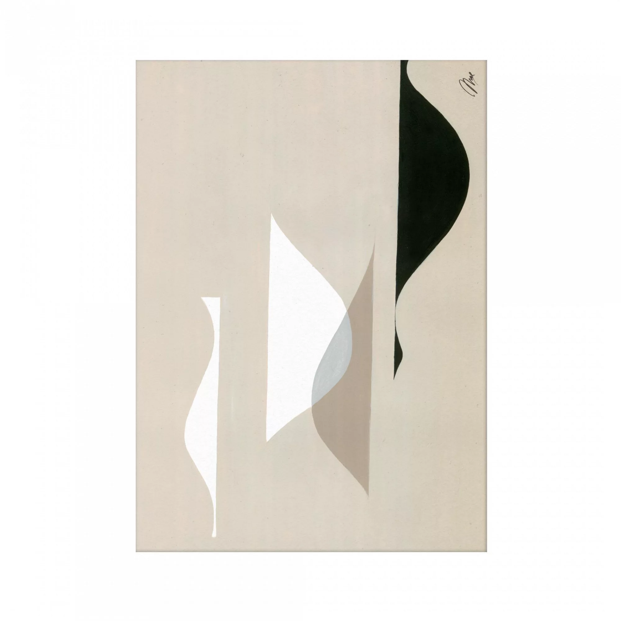 Paper Collective - Music 01 Kunstdruck 30x40cm - beige, weiß, schwarz/BxH 3 günstig online kaufen