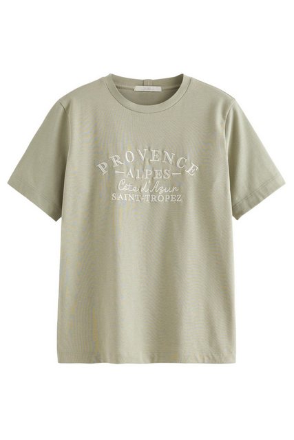 Next T-Shirt Schweres T-Shirt mit Provence-Grafik (1-tlg) günstig online kaufen