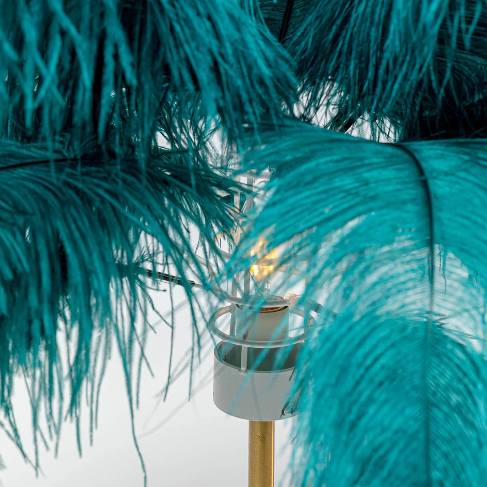 KARE Feather Palm Tischleuchte mit Federn, grün günstig online kaufen
