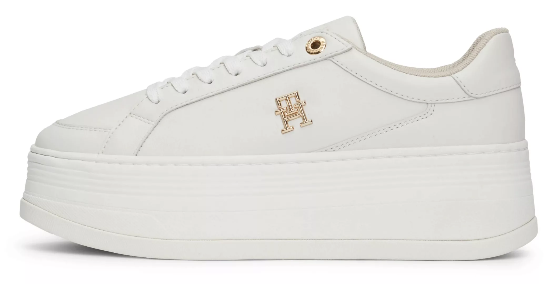 Tommy Hilfiger TH Platform Sneaker Lthr Damen weiß günstig online kaufen