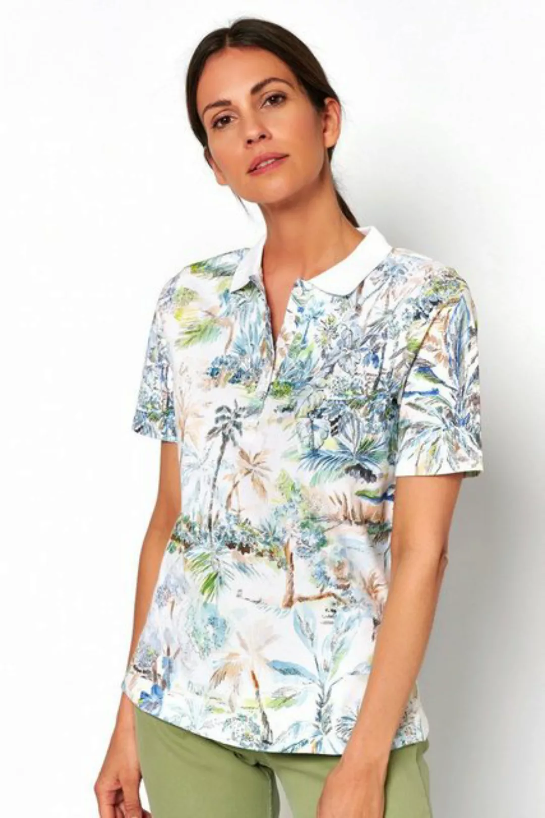 TONI Poloshirt Elsa mit tropischem Druck günstig online kaufen