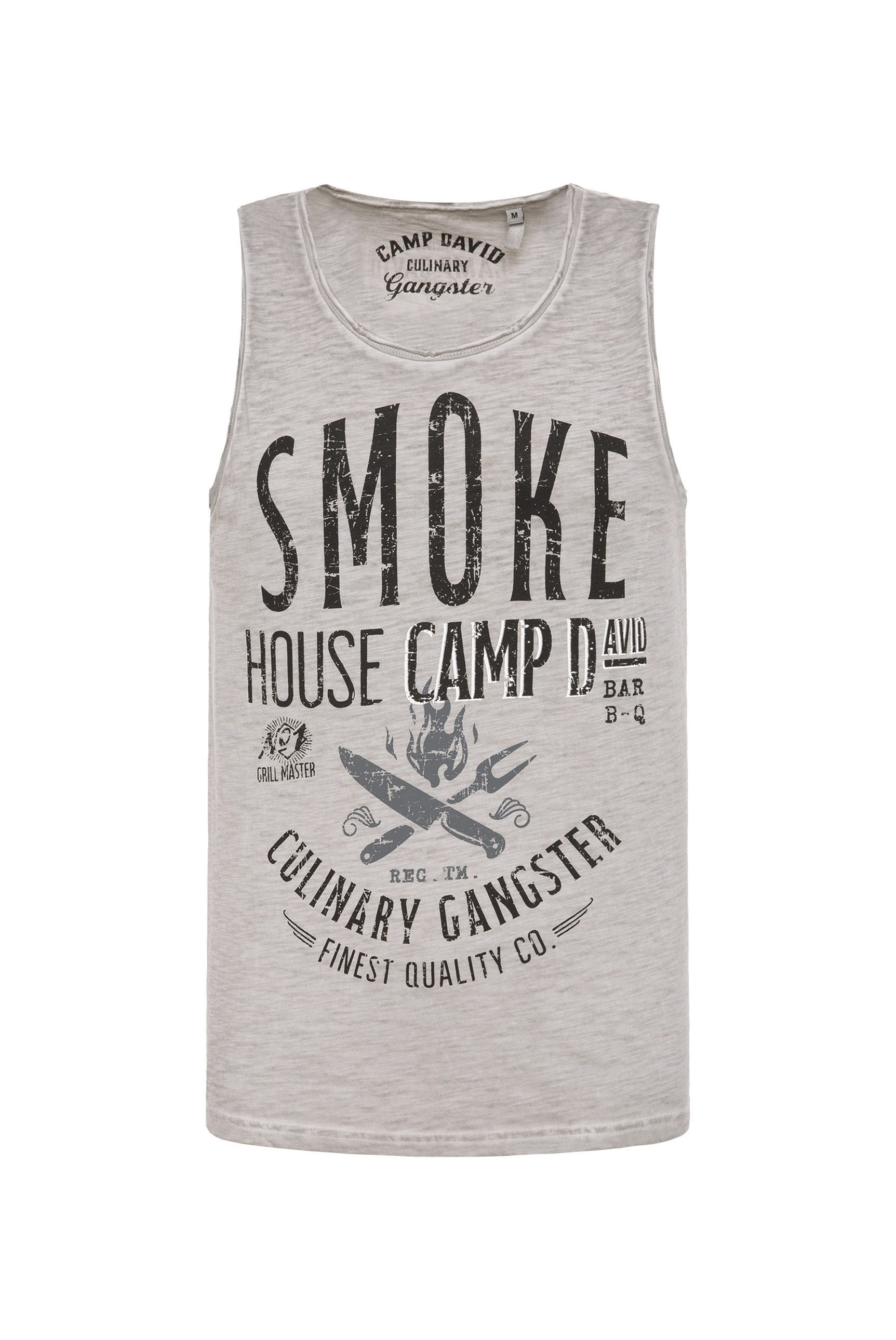 CAMP DAVID Tanktop, mit offenen Kanten an den Ausschnitten günstig online kaufen