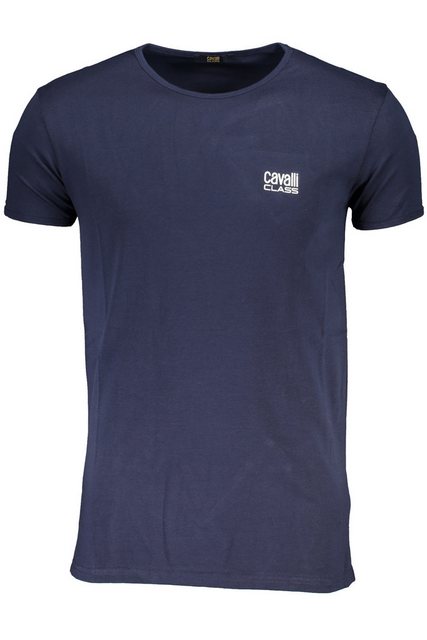 Cavalli Class T-Shirt Stilvolles Herren Kurzarm-T-Shirt in Blau mit Print günstig online kaufen