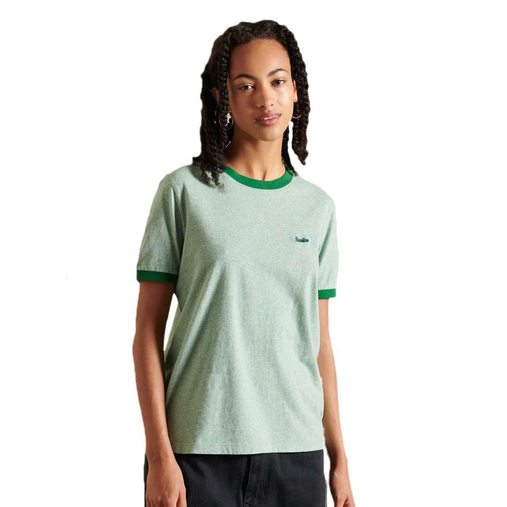 Superdry Vintage Ringer Kurzärmeliges T-shirt XS Freeway Green Marl günstig online kaufen