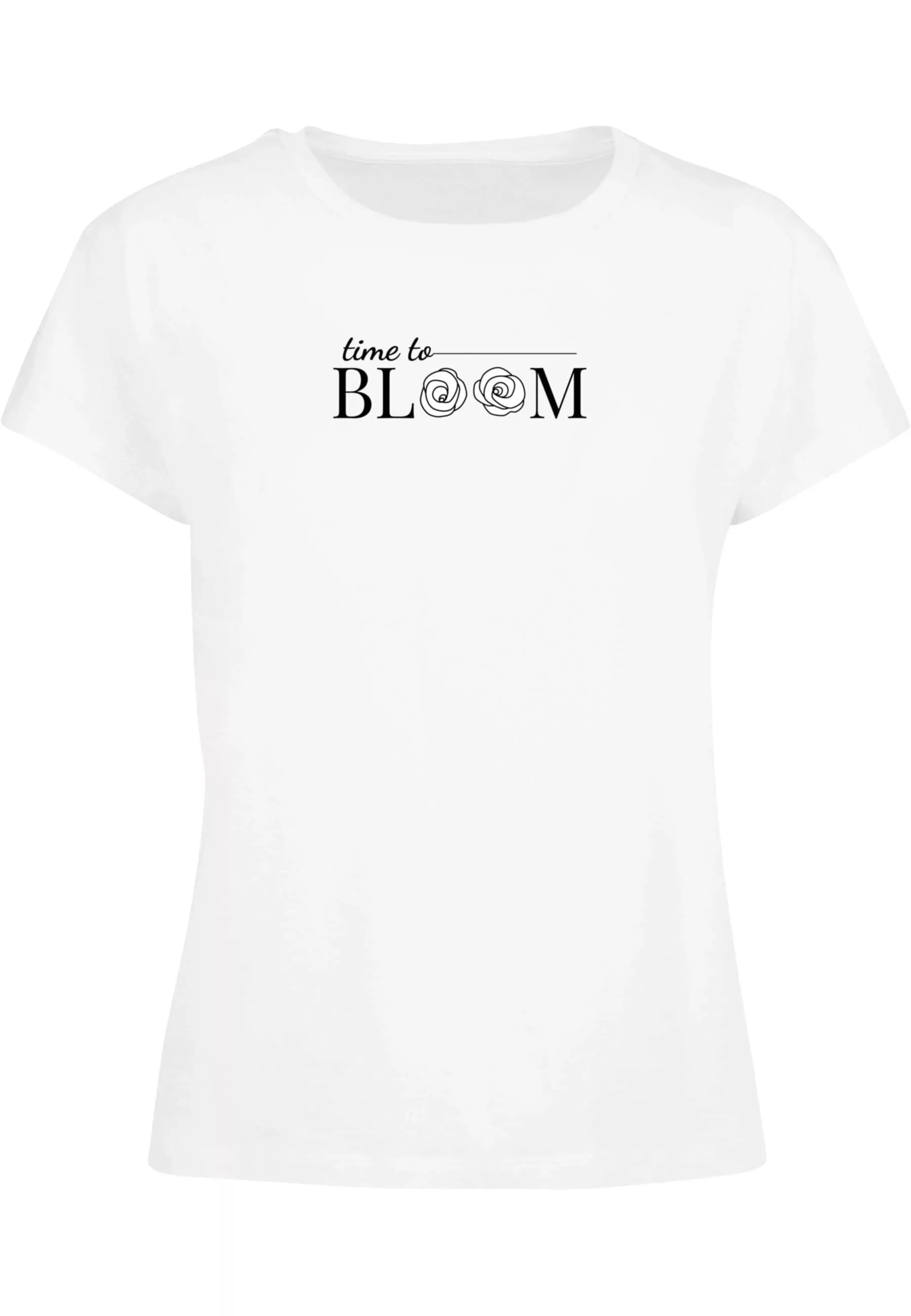 Merchcode T-Shirt "Merchcode Damen Ladies Pretty Time to bloom - Box Tee" günstig online kaufen