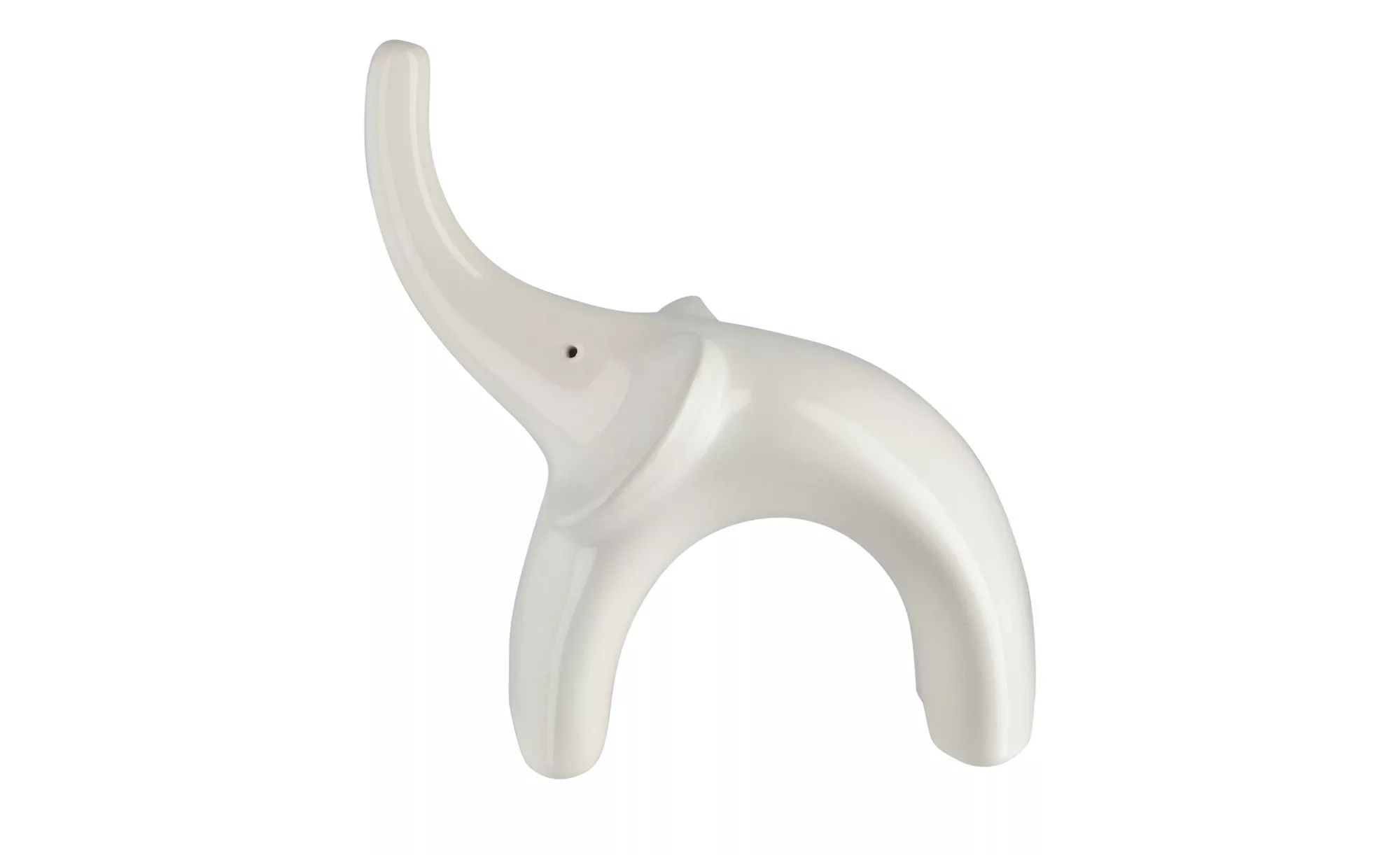 Deko Elefant - weiß - Keramik - 14 cm - 14 cm - 10 cm - Dekoration > Dekoar günstig online kaufen