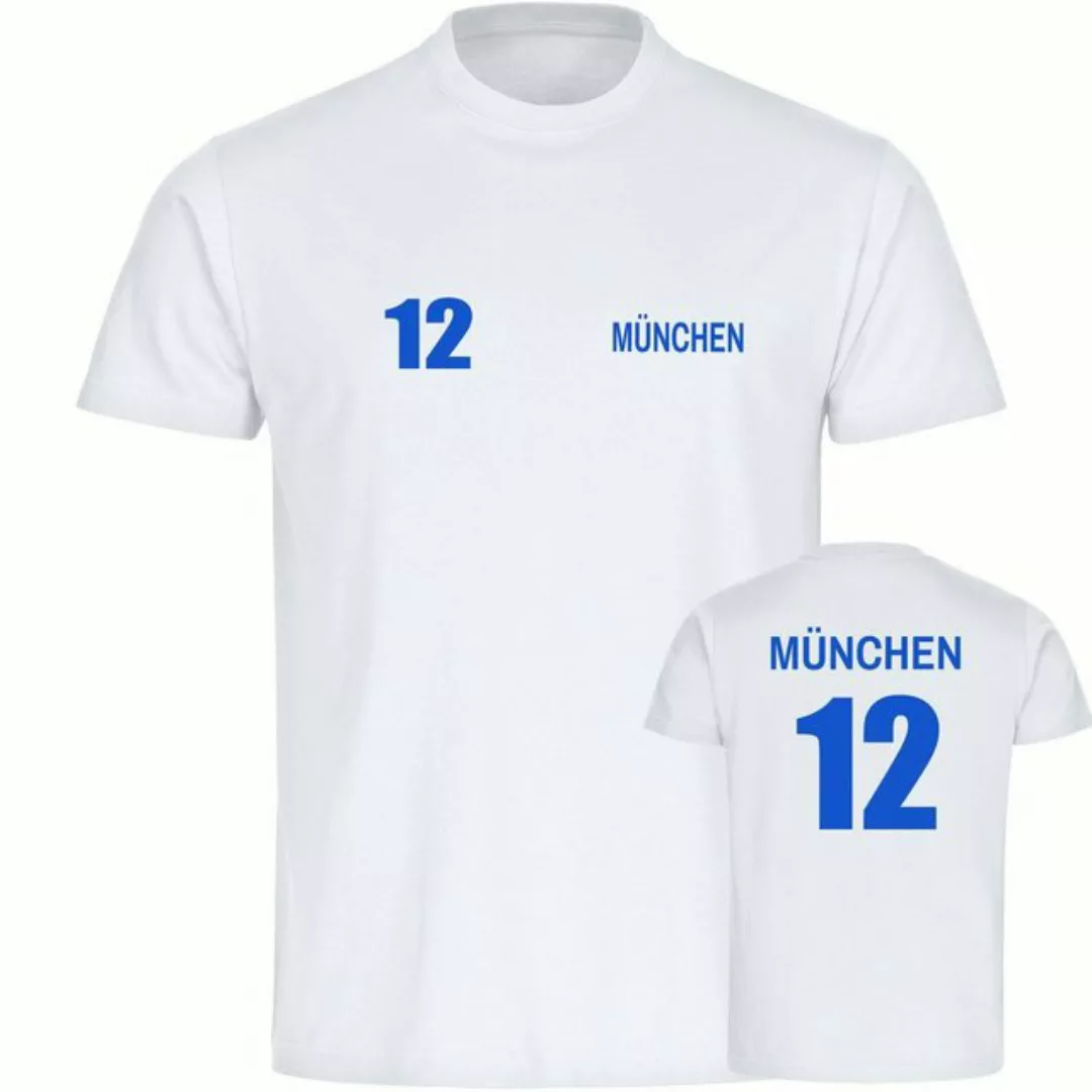 multifanshop T-Shirt Herren München blau - Trikot 12 - Männer günstig online kaufen